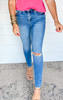 High Rise Ankle Skinny Denim Jean - Mica - Final Sale