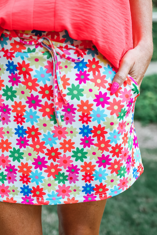 Bright Blooms Floral Skort - Jess Lea - Final Sale