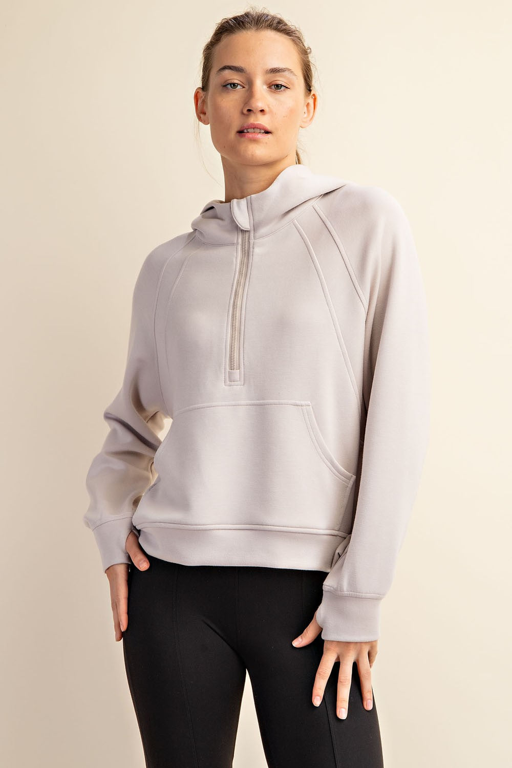 Modal Scuba Quarter Zip Hoddie Jacket | RAE MODE *30A SEPT PREORDER
