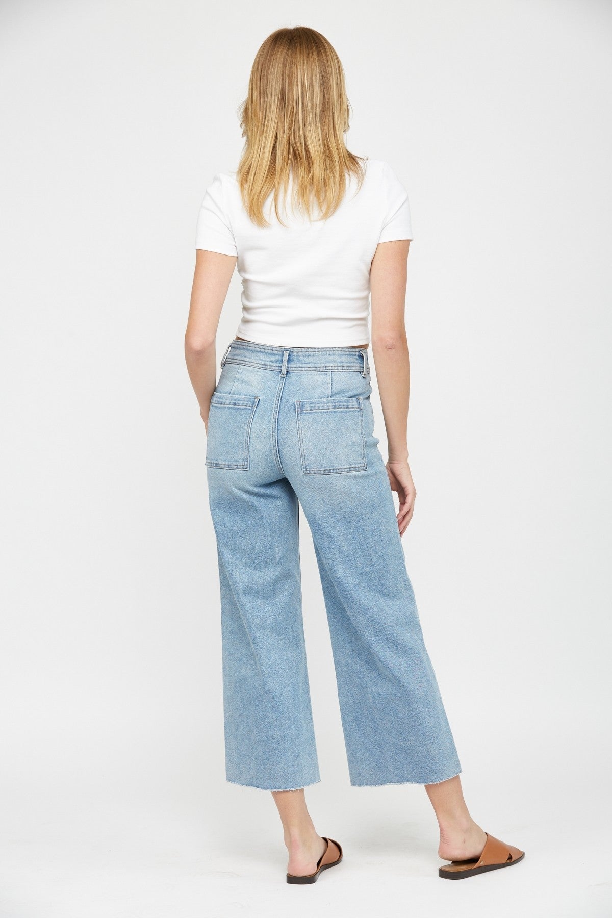 The Reese Cropped Wide Leg Denim Jean | Mica - Final Sale