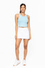 Essential Micro-Ribbed Cropped Racer Tank Top | MONO B - Final Sale