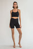 Nylon Rib V Waist Biker Shorts by Rae Mode - Final Sale