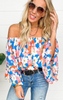 Blossoming Emotion Off The Shoulder Blouse**