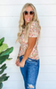 Wild Blooms Floral Top with Ruffled Sleeves