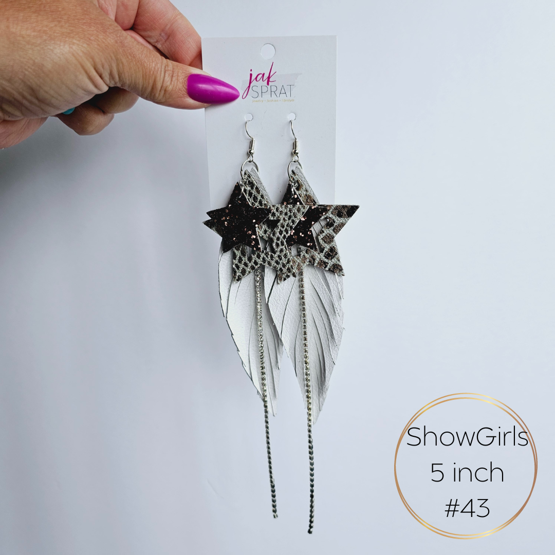 Show Girls" 5" Earrings | Jak Sprat