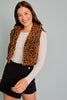 Leopard Sherpa Crop Vest