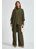 3-Piece Cozy Lounge & Travel Set - Dark Olive