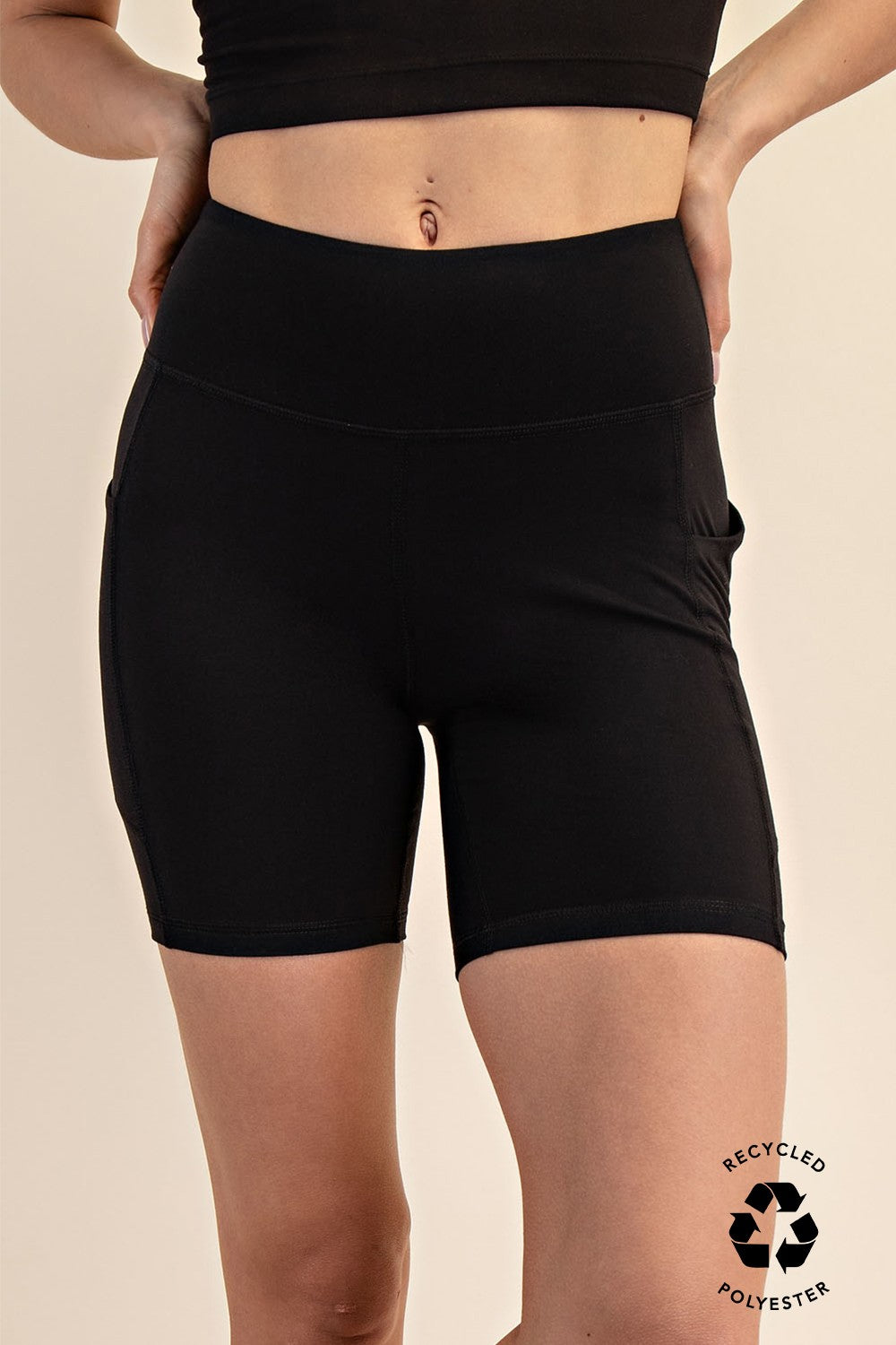 6 Inch Biker Shorts With Side Pockets | RAE MODE (2 COLORS) **
