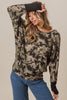 Camouflage Sweater Knit Top