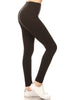 Solid Black 5-Inch Waist Yoga Leggings