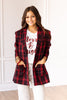 Plaid Perfection Blazer Black/Red