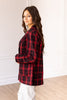 Plaid Perfection Blazer Black/Red