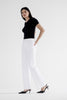 MICA | Alabaster High Rise Wide Leg w/ Raw Hem Denim Jeans