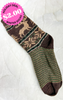 BLACK FRIDAY DEAL: Brown Fair Isle Moose Socks