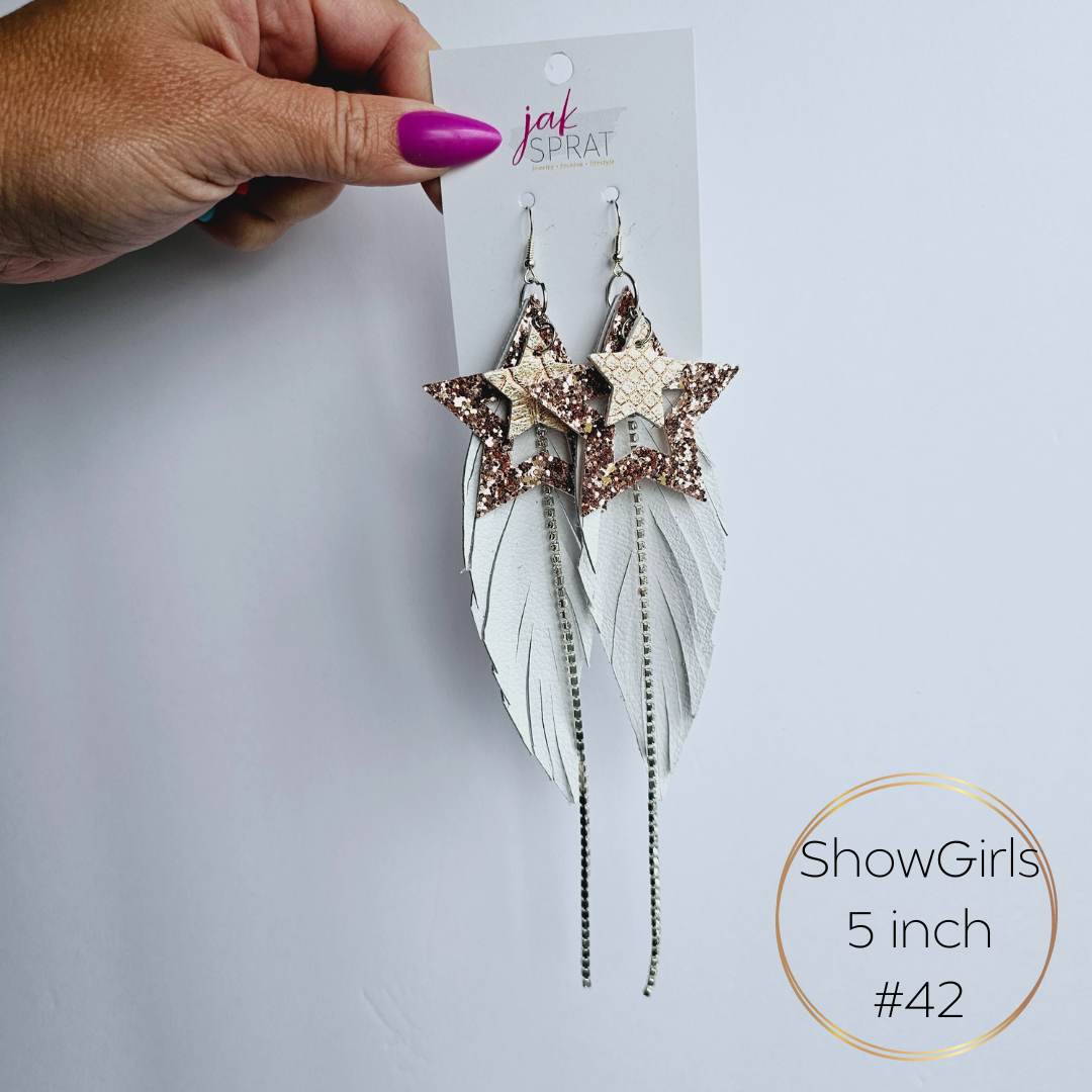 Show Girls" 5" Earrings | Jak Sprat