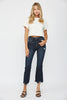 High Rise Dark Crop Flare Denim Jean | MICA *30A SEPT PREORDER