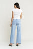Light Wash High Rise Distressed Straight Leg Denim Jean | MICA *PREORDER