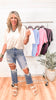 Two Tone Waffle V-Neck Dolman Sleeve Top - DEAL