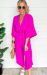 Nice to Meet You Kimono Jumpsuit | Orchid