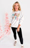 Holly Jolly Santa Crew Neck Graphic Sweatshirt