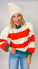 Christmas Colorblock Stripe Sweater