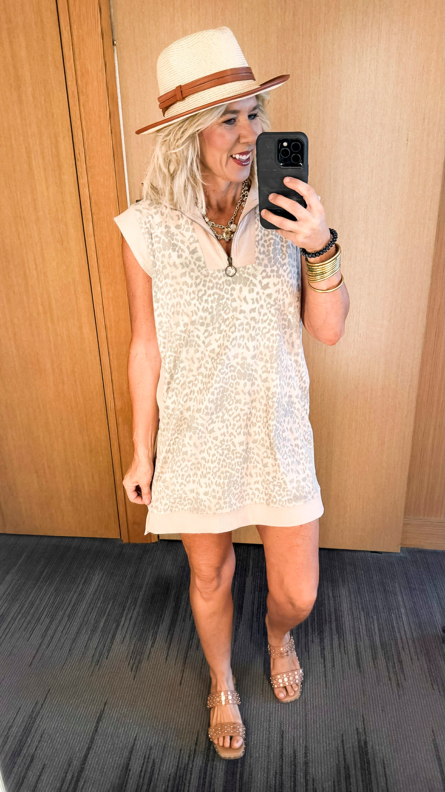 Savannah Animal Print Suede Mini Dress