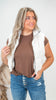 Ivory Full-zip Reversible Plaid Puffer Vest *DEAL*
