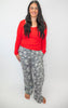 Fleece Mid Rise Camo Stright Leg Pants (2 COLORS) *DEAL*