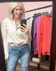 Waffle Thumb Hole Cuffs Henley Tee (6 COLORS) | ZENANA *LA LIVE PREORDER**