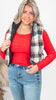 Black Full-zip Reversible Plaid Puffer Vest *DEAL*