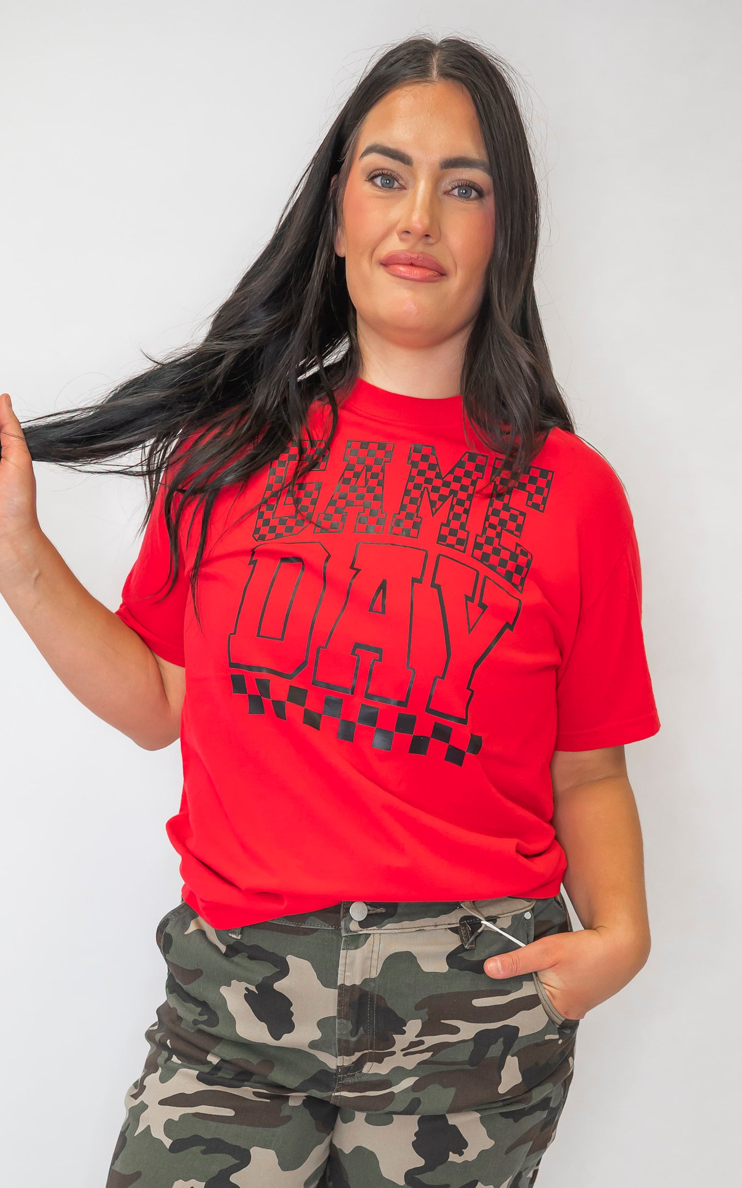 Red Game Day Garment Graphic T-shirt