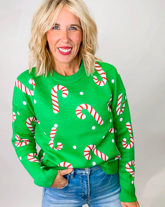 Christmas Candy Cane Sweater ( 3 Colors)