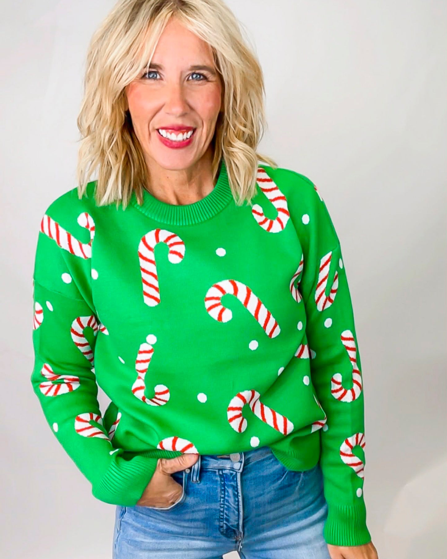 Christmas Candy Cane Sweater ( 3 Colors)