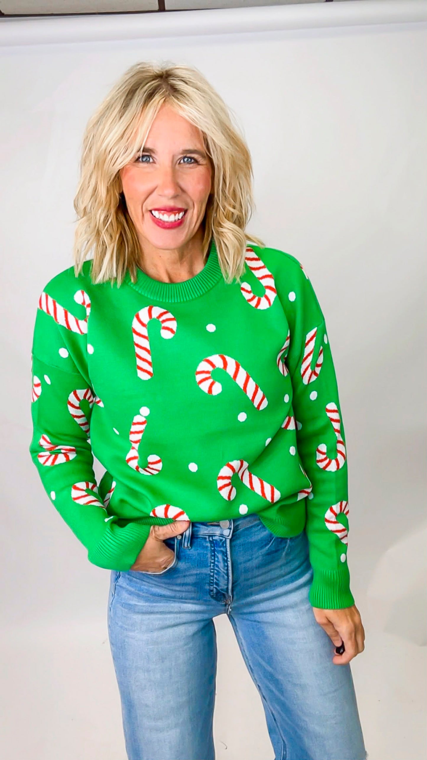Christmas Candy Cane Sweater ( 3 Colors)