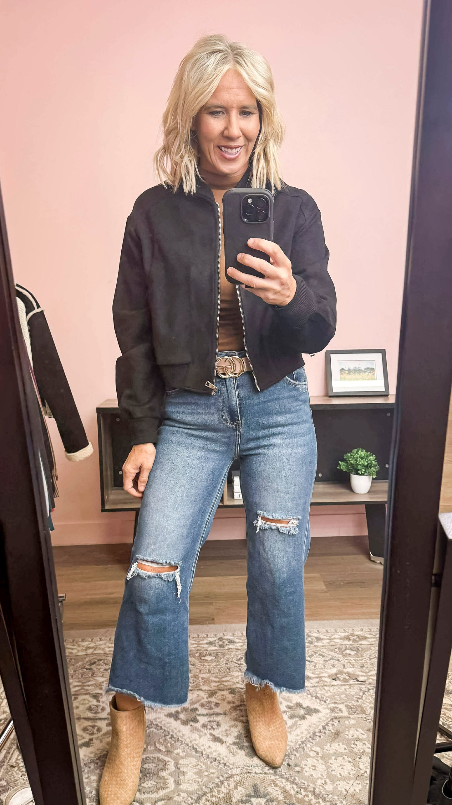 Black Oversized Bomber Puffer Jacket | HYFVE *LA LIVE PREORDER