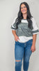 French Terry Camouflage Print Loose Fit Top