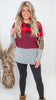 Buffalo Plaid & Leopard Colorblock Top