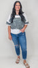 French Terry Camouflage Print Loose Fit Top
