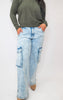 High Rise Wide Leg Flare Denim Jeans