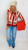 Christmas Truck Pocket Stripe Cardigan