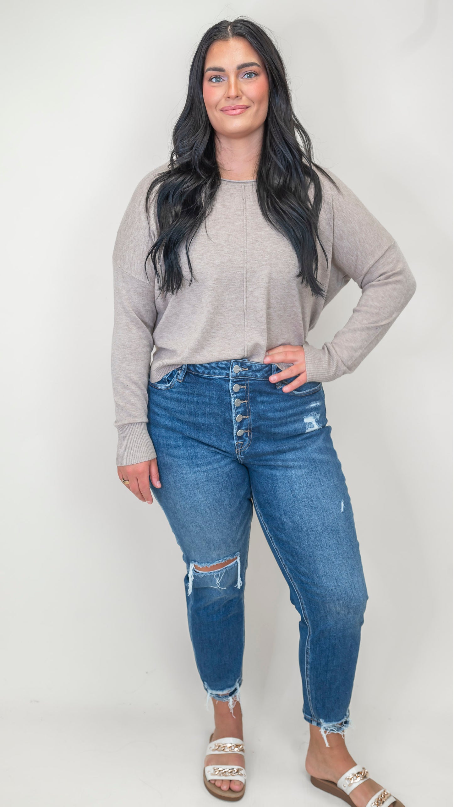 The Dreamer Round Neck Sweater | ZENANA (8 COLORS) *DEAL*