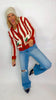 Christmas Truck Pocket Stripe Cardigan