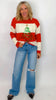Tree Sequins Stripe Sweater Top*