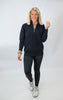 On Repeat Black Half-Zip Pullover | SALTY WAVE