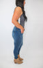 Medium Wash Mid Rise Super Skinny Denim Jeans | Kan Can
