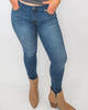 Medium Wash Mid Rise Super Skinny Denim Jeans | Kan Can