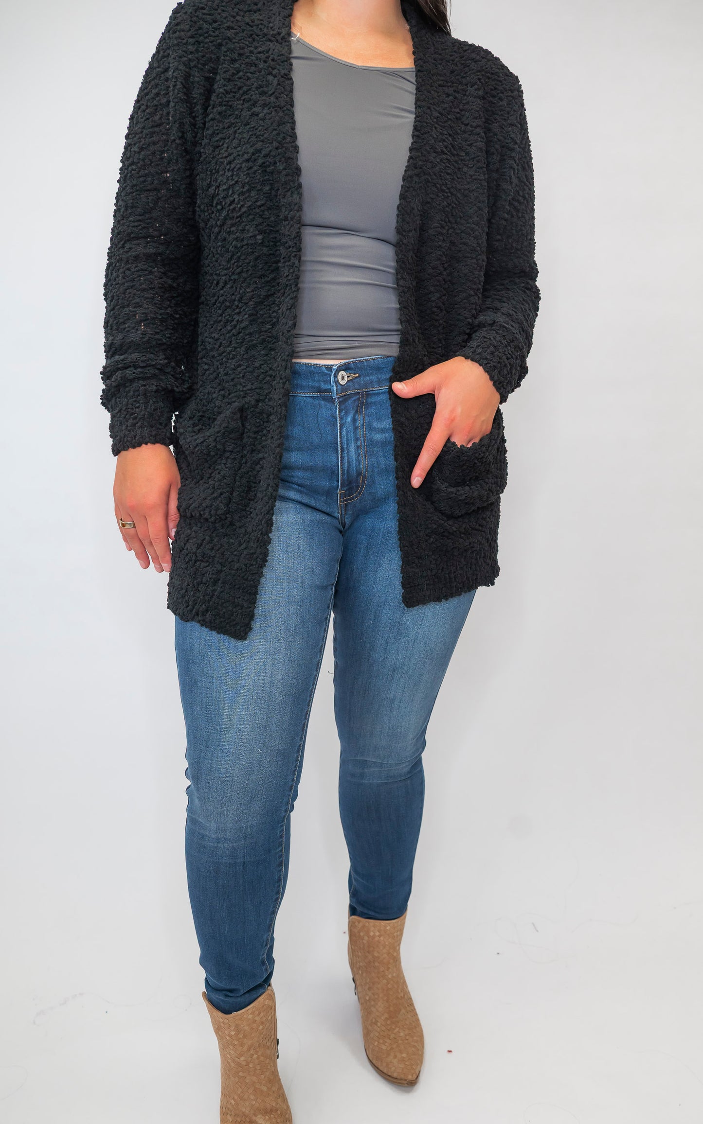 Medium Wash Mid Rise Super Skinny Denim Jeans | Kan Can