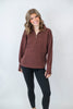 On Repeat Brown Half-Zip Pullover | SALTY WAVE