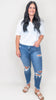 The Shanon Mid Rise Crop Skinny Denim Jeans - Mica *