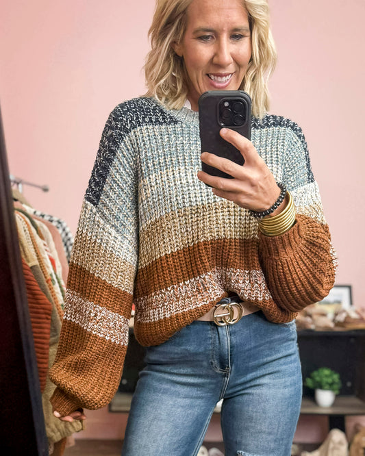 Striped Multi Color Crop Sweater (2 COLORS) | SO ME *LA LIVE PREORDER  2.2.2.1